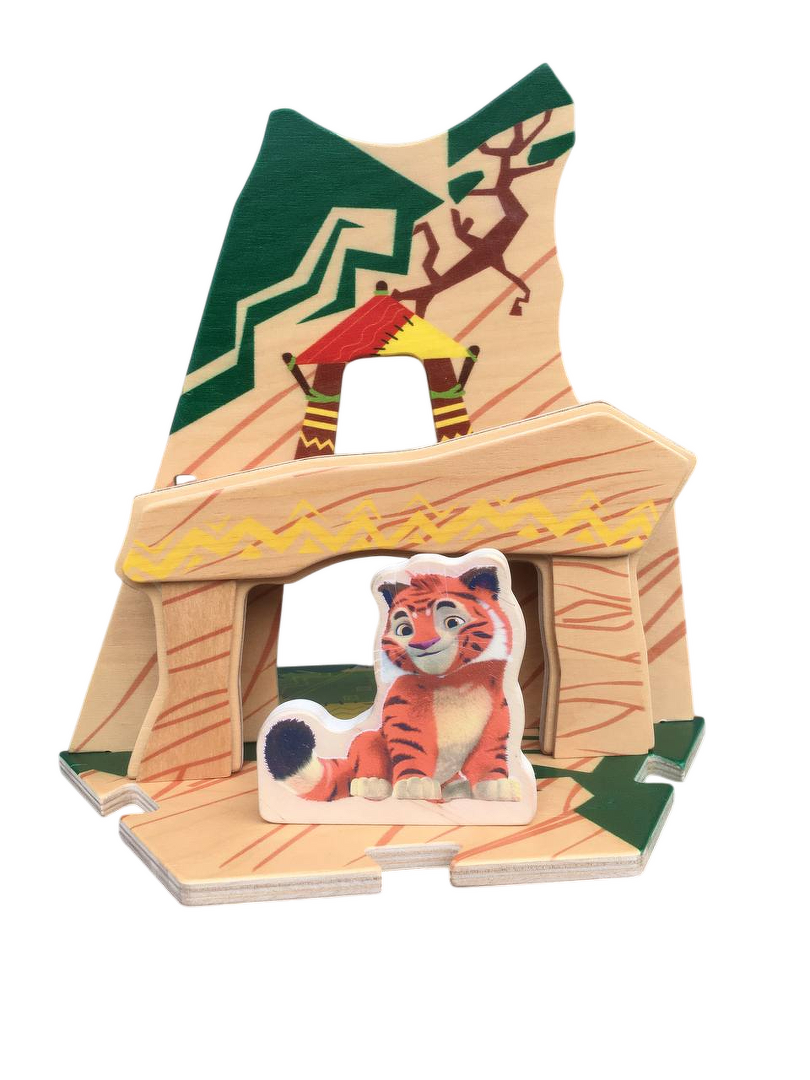 Деревянный игровой домик-конструктор «Дом Тигра» из мультфильма «Лео и Тиг»