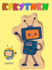 Фигурка робота из дерева