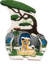 Деревянный игровой домик-конструктор «Дом Лео» из мультфильма «Лео и Тиг»